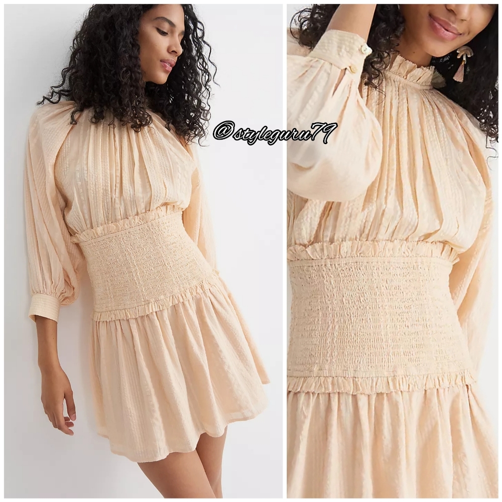 NWT, Anthropologie, Cleobella Magda Smocked Mini Dress